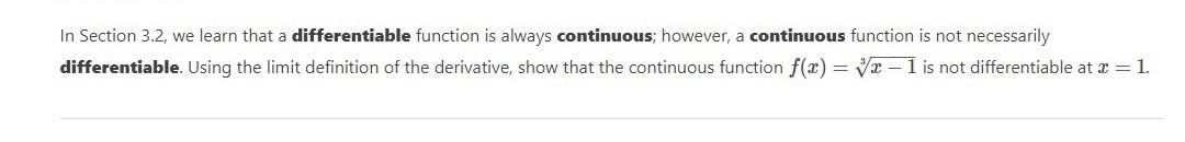 WHY IS ISN T THE DERIVATIVE OF A DIFFERENTIABLE FUNCTION CONTINUOUS visual data 7