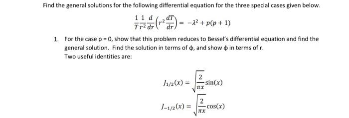 Solved Find the general solutions for the following | Chegg.com