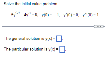 Solved Solve the initial value problem.5 ﻿y Superscript left