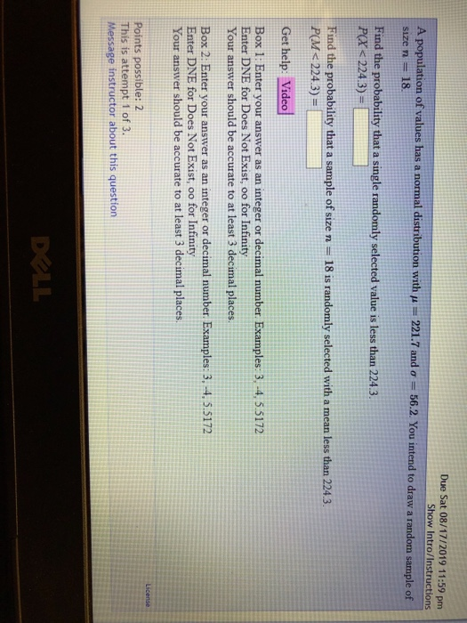 Solved Question with tast attempt is displayed for your | Chegg.com