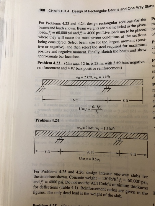 Solved 108 CHAPTER 4 Design Of Rectangular Beams And Of | Chegg.com