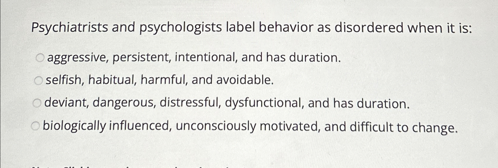 Solved Psychiatrists and psychologists label behavior as