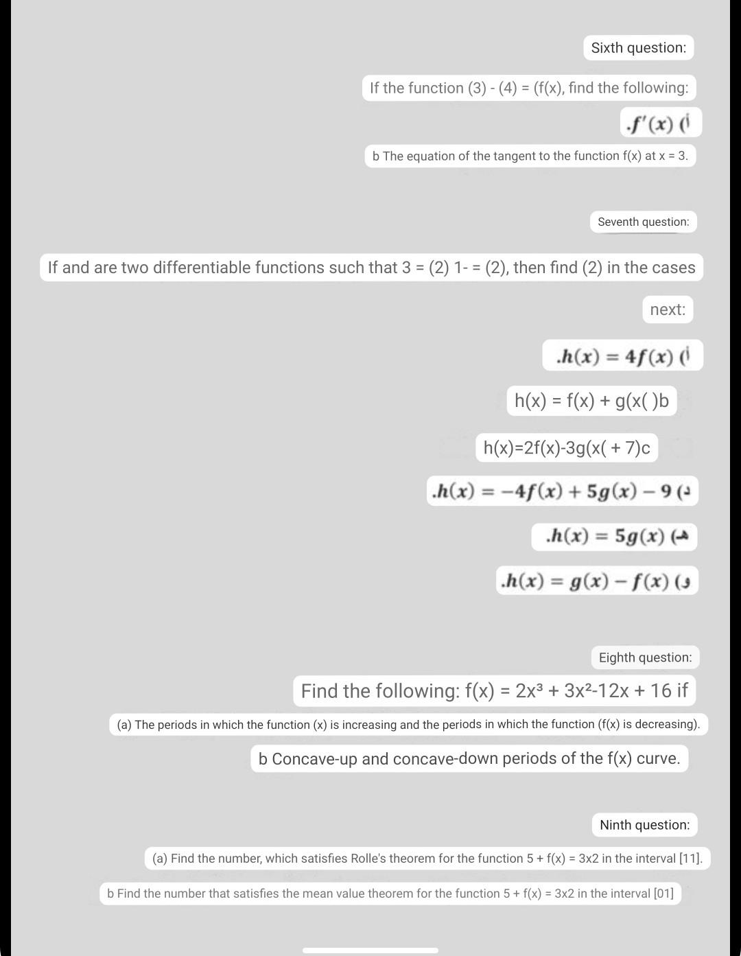 If The Function , ﻿find The Following:b The Equation | Chegg.com