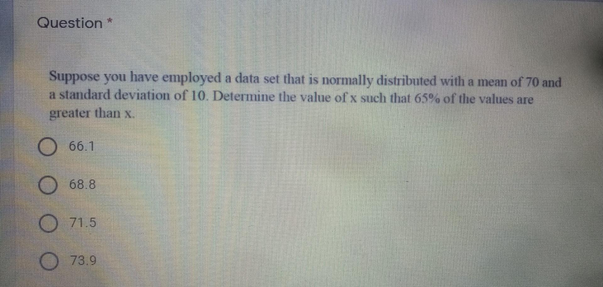 Solved Question Suppose you have employed a data set that is | Chegg.com