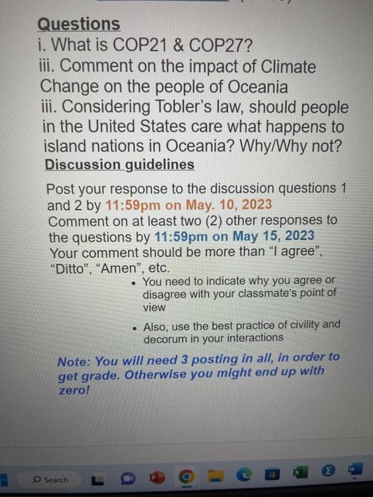 Solved Have you heard about global warming and Climate | Chegg.com