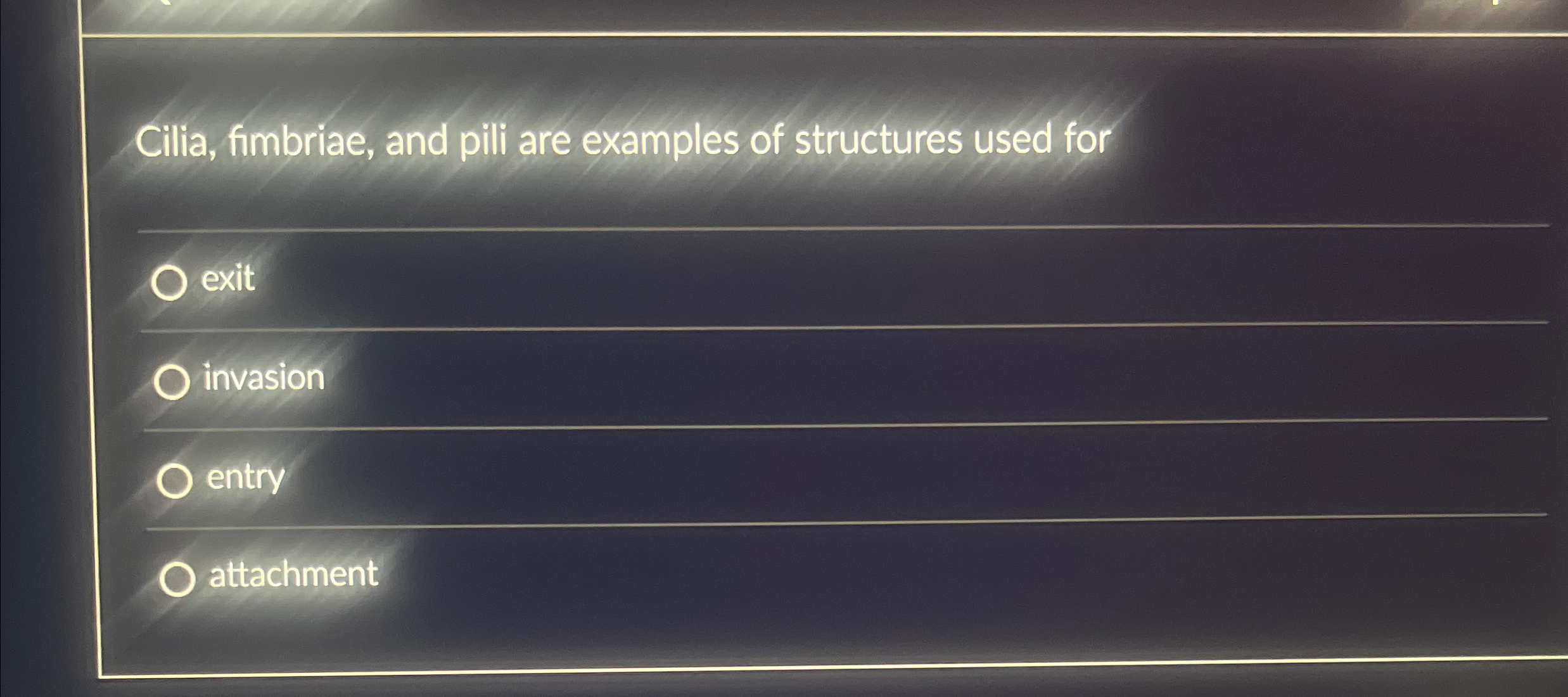 Solved Cilia, fimbriae, and pili are examples of structures | Chegg.com