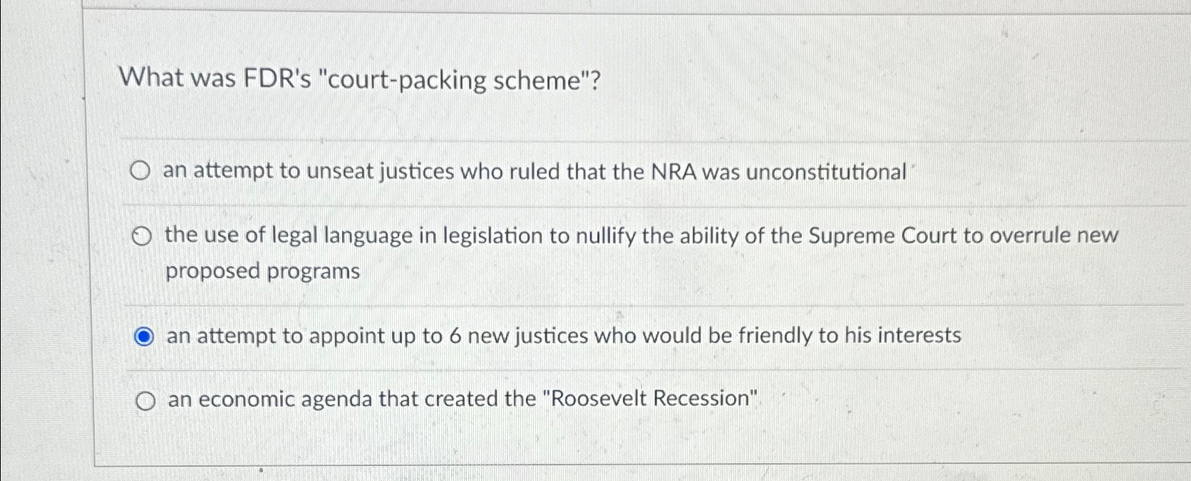 Fdr court packing outlet scheme