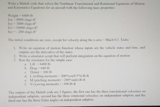 Write a Matlab code that solves the Nonlinear | Chegg.com