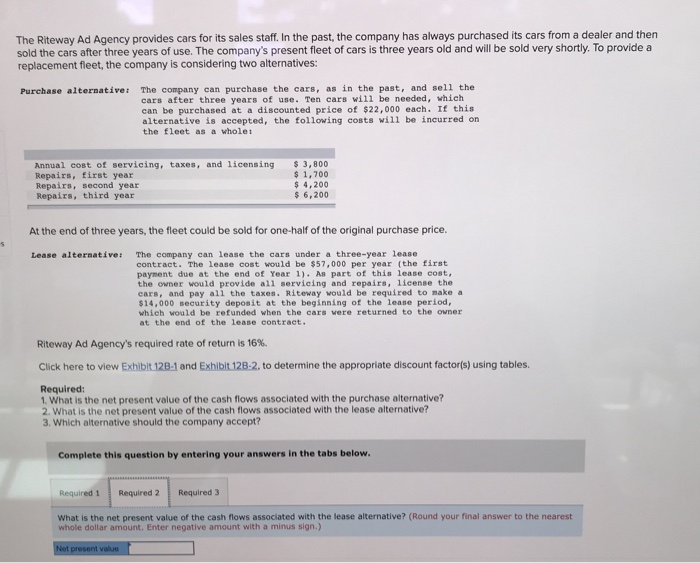 Solved Exercise 12-1 Payback Method [LO12-1) The Management | Chegg.com