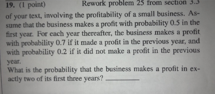 Solved 19. (1 Point) Rework Problem 25 From Section 3.3 Of | Chegg.com