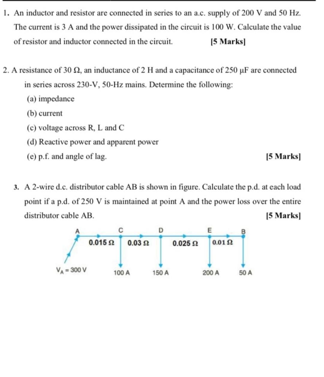 Solved 1. An inductor and resistor are connected in series