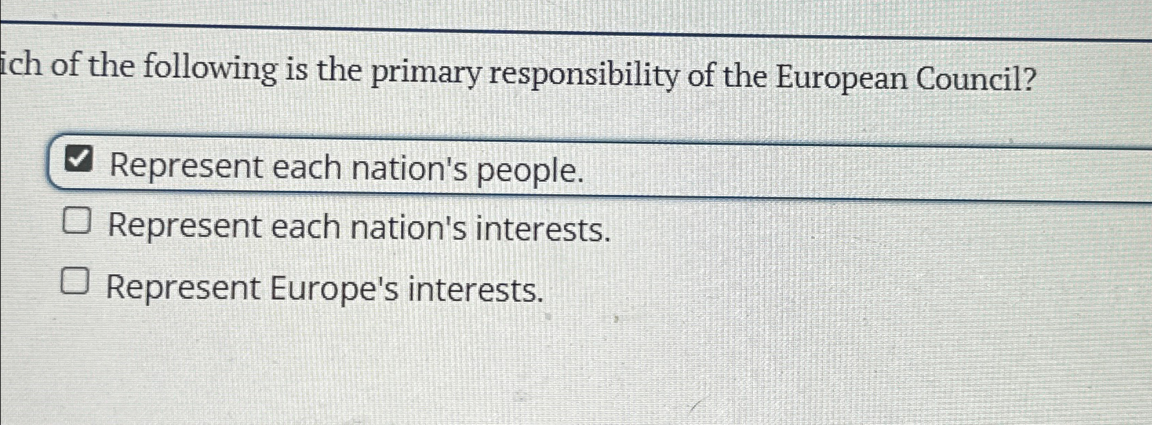 Solved Ich Of The Following Is The Primary Responsibility Of | Chegg.com