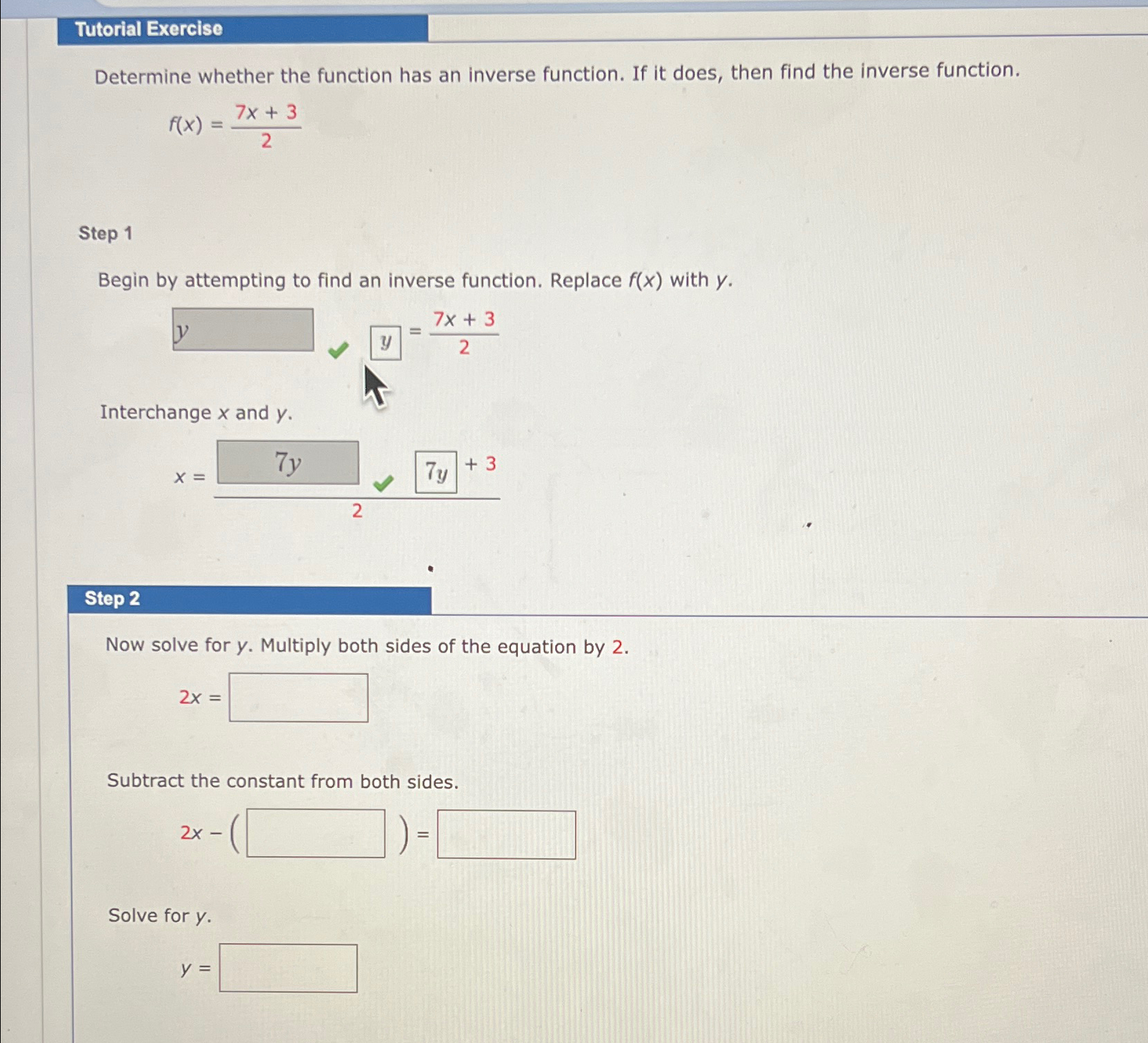 Solved Tutorial ExerciseDetermine whether the function has | Chegg.com