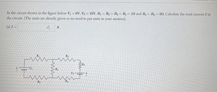 Solved In the circuit shown in the figure below Vi = 6V. V; | Chegg.com