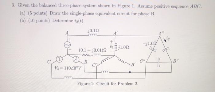 Solved 3. Given the balanced three-phase system shown in | Chegg.com