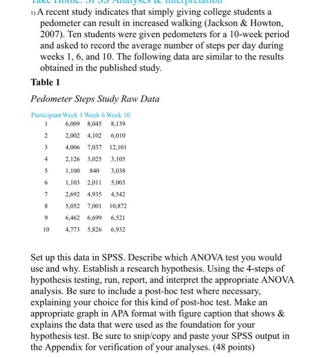 1) A recent study indicates that simply giving