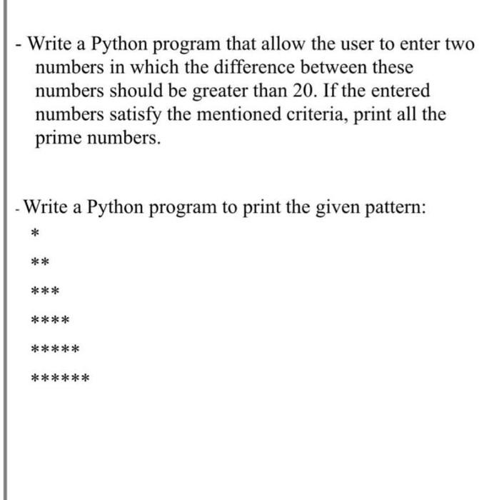 Solved - Write a Python program that allow the user to enter | Chegg.com