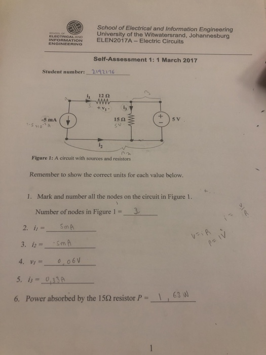 Solved School of Electrical and Information Engineering