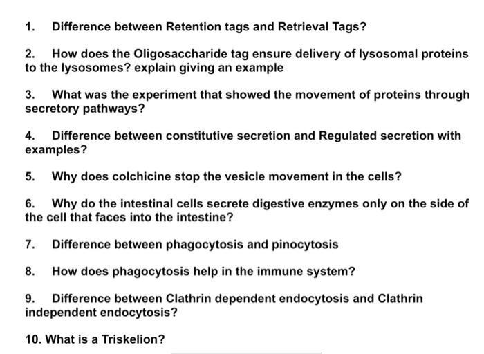 Solved 1. Difference between Retention tags and Retrieval