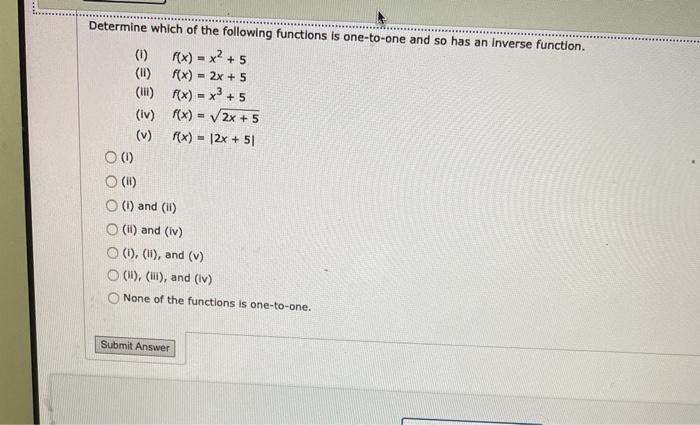 Solved : Determine which of the following functions is | Chegg.com