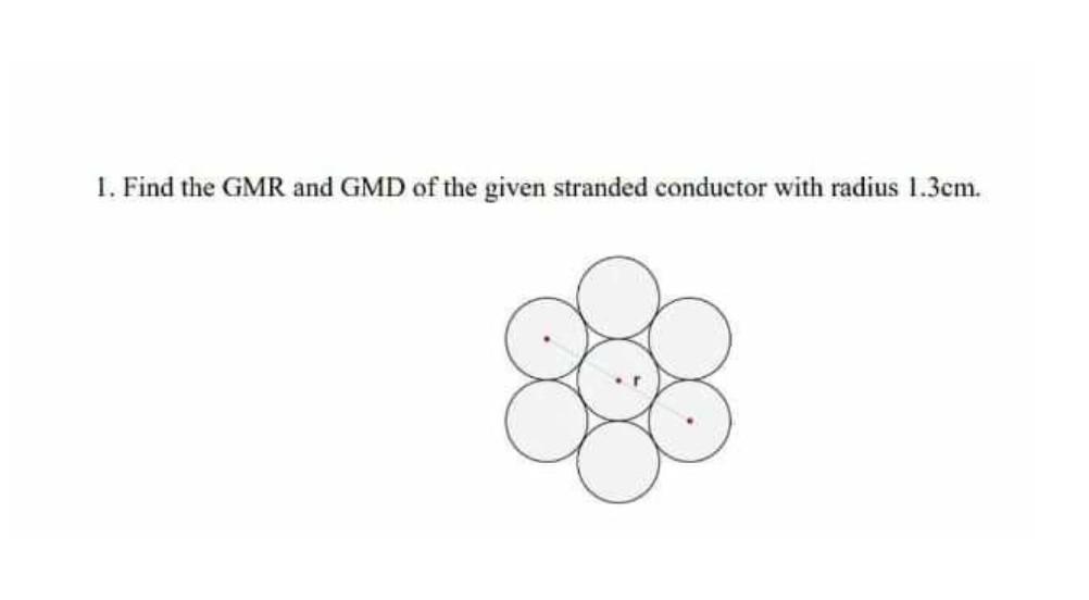 Solved 1. Find the GMR and GMD of the given stranded | Chegg.com