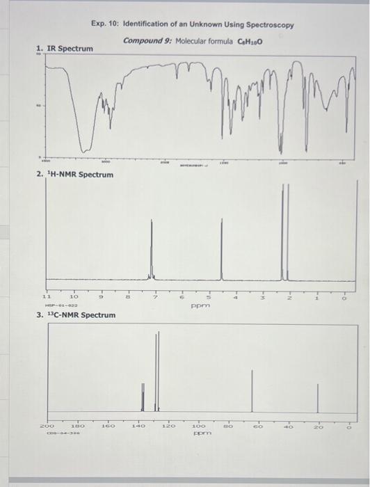 Solved Exp. 10: Identification of an Unknown Using | Chegg.com