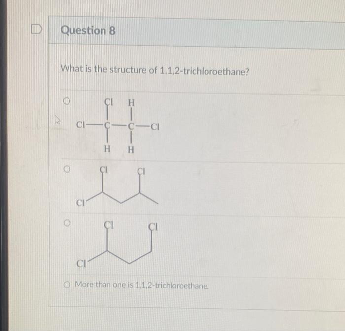 1 1 1 TRICHLOROETHANE STRUCTURE visual data 3