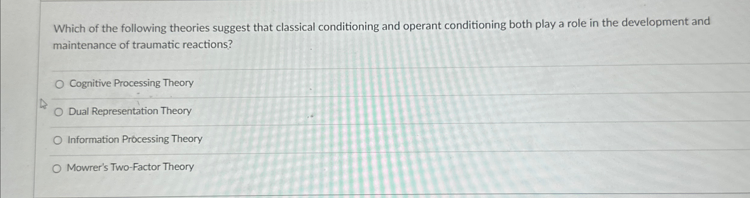 Solved Which of the following theories suggest that | Chegg.com