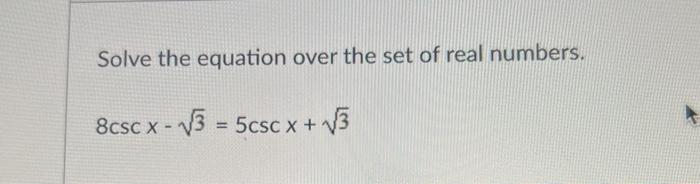 Solved help Solve the equation over the set of real numbers. | Chegg.com
