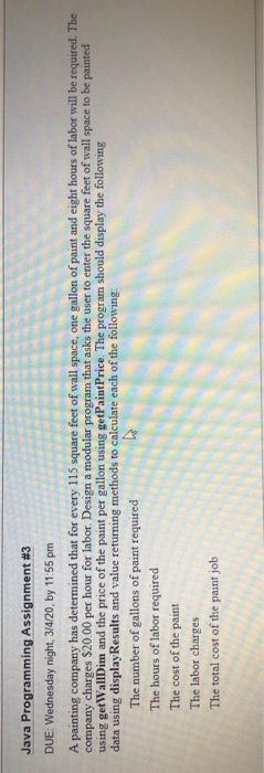 Solved Java Programming Assignment #3 DUE: Wednesday night, | Chegg.com