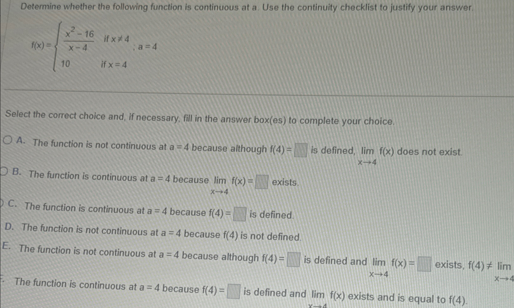 Solved Determine Whether The Following Function Is | Chegg.com