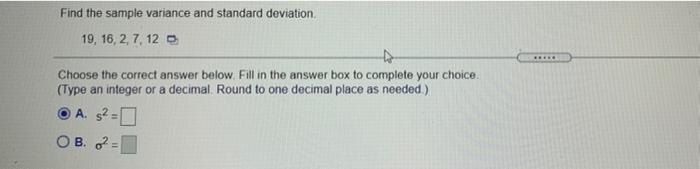 Solved 2. Find the sample variance and standard deviation | Chegg.com