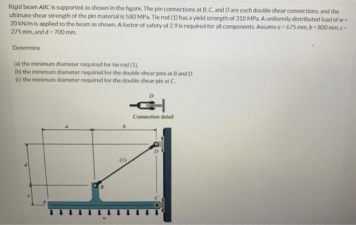 Solved Rigid Beam ABC Is Supported As Shown In The Figure. | Chegg.com