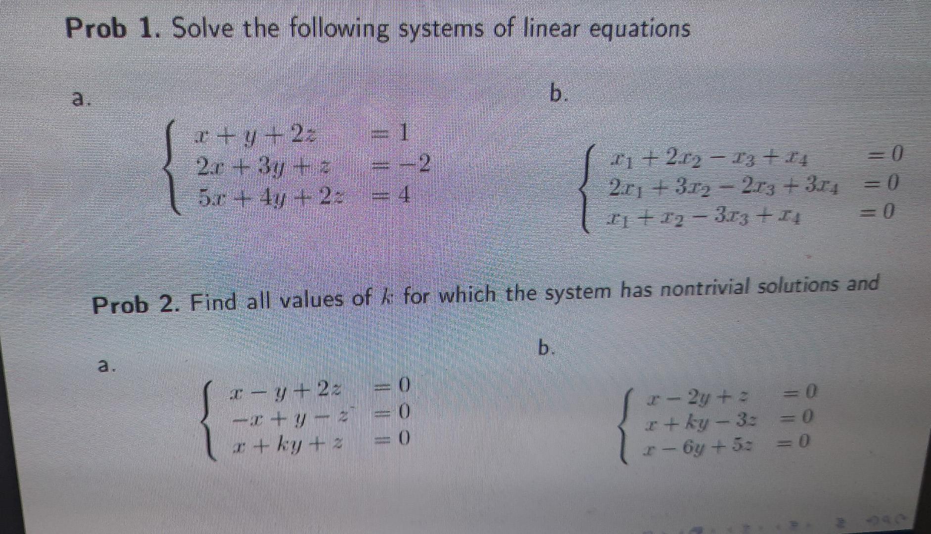 Solved Prob 6 Find A When B A 3 4 Josuom 2 Prob 7 Chegg Com