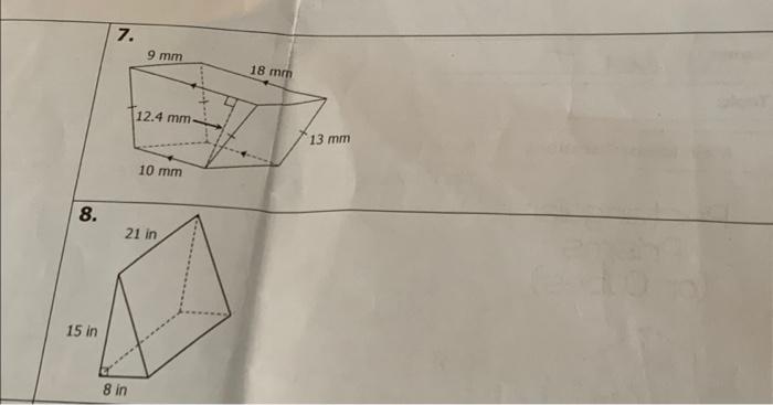 lesson 8 homework practice surface area of prisms answer key