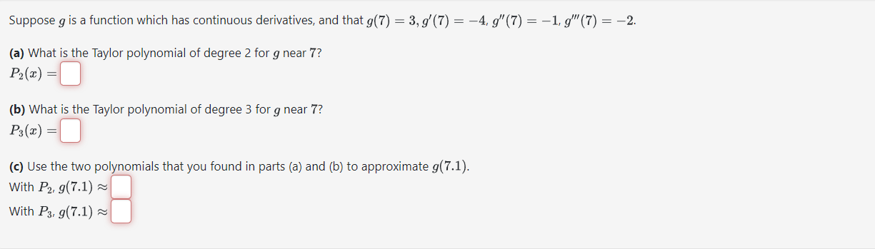 Solved How do I solve these Calc 2 ﻿questions? Suppose g ﻿is | Chegg.com