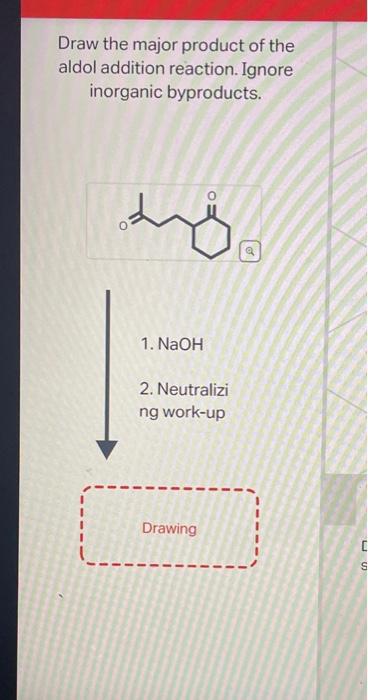 Solved Draw The Major Product Of The Aldol Addition | Chegg.com