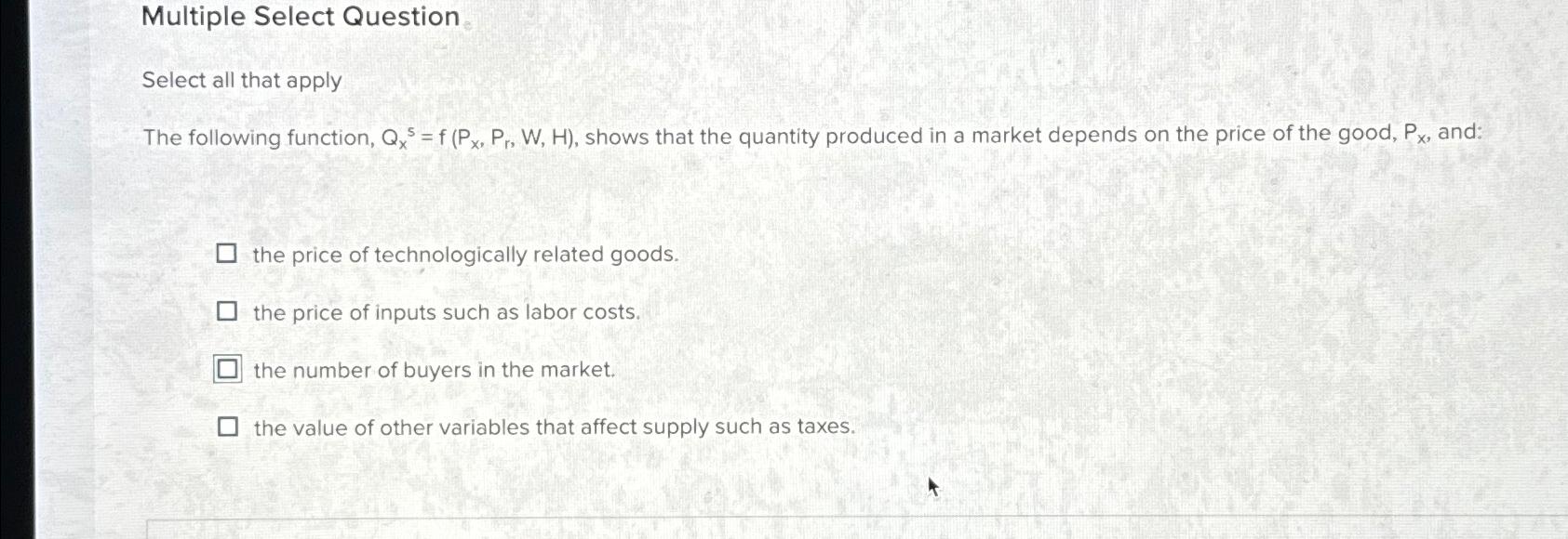 Solved Multiple Select QuestionSelect all that applyThe