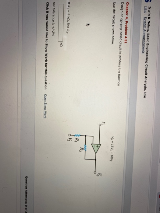 Solved Irwin & Nelms, Basic Engineering Circuit Analysis, | Chegg.com