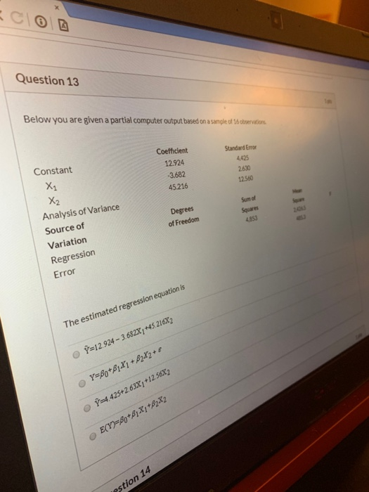 Solved Question 13 Below you are given a partial computer | Chegg.com