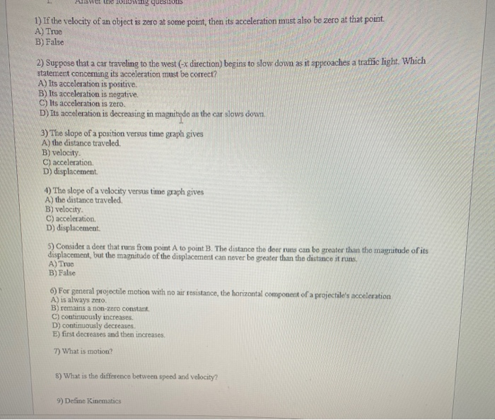 solved-une-1-if-the-velocity-of-an-object-is-zero-at-some-chegg