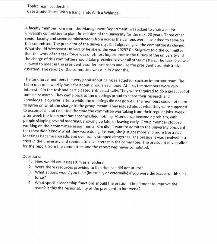 Case studies on leadership image