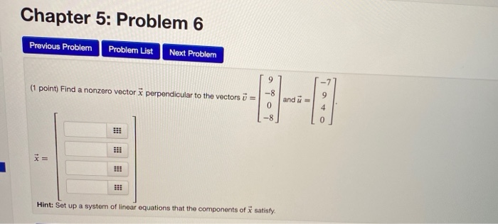 Solved Chapter 5: Problem 6 Previous Problem Problem List | Chegg.com