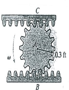 Solved Pinion Gear A Rolls On The Gear Racks B And C. If B | Chegg.com