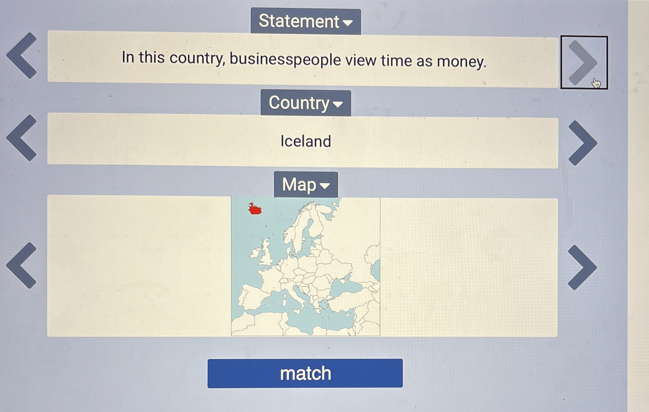 Solved In this country, businesspeople view time as