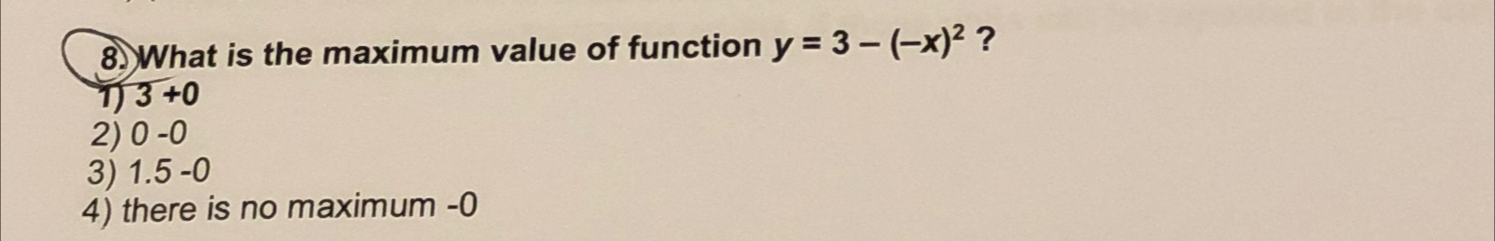 Solved 8.) ﻿What is the maximum value of function | Chegg.com