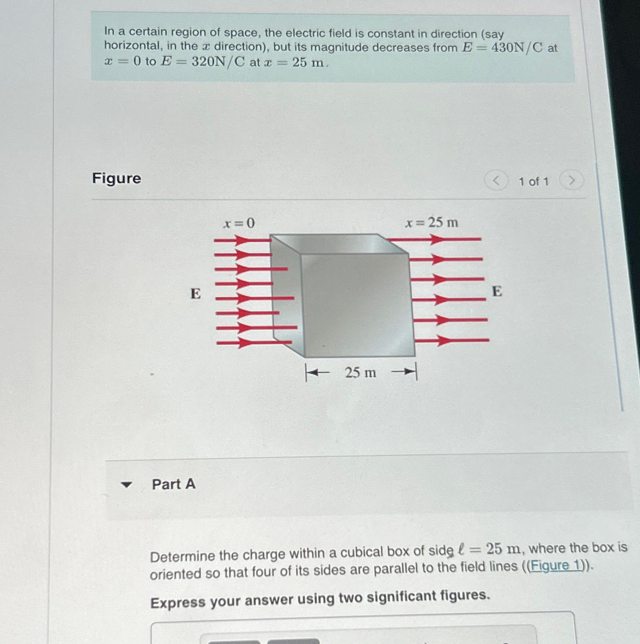 Solved In a certain region of space, the electric field is | Chegg.com