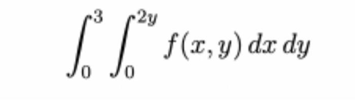 Solved 1. draw and shade the region over where integration | Chegg.com