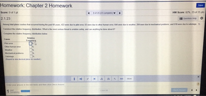 Solved Save Homework: Chapter 2 Homework Score: 0 of 1 pt 8 | Chegg.com