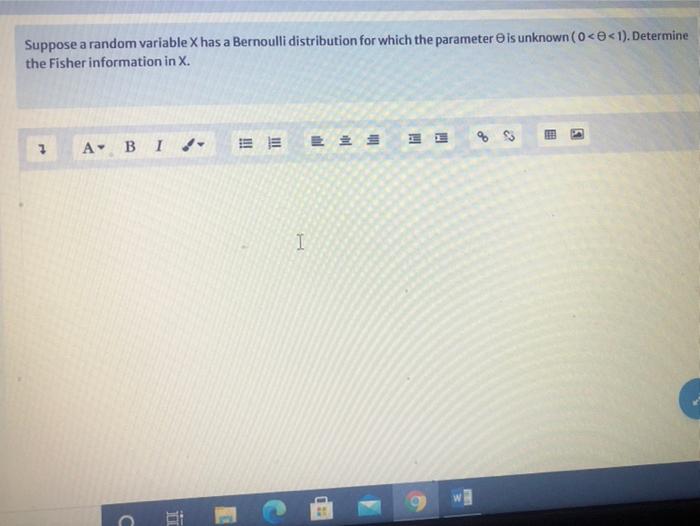 Solved Suppose a random variable X has a Bernoulli | Chegg.com